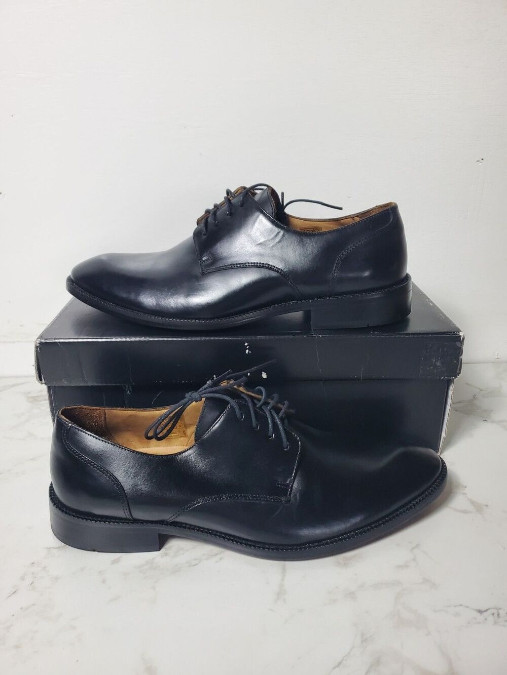 Men's 8.5 Oxfords Massimo Matteo 4-Eye Blucher Classic 24 EUC